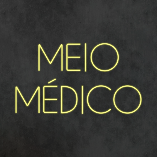 Letreiro Neon Led Meio Médico 83x48cm