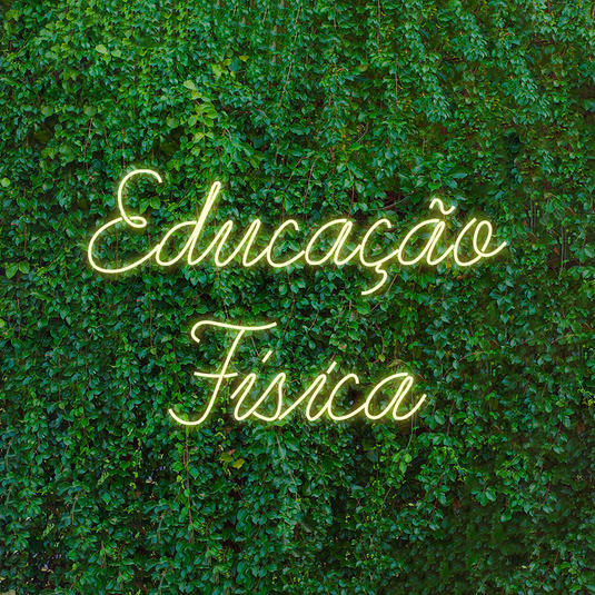 Letreiro Led Neon Educação Física 88x55cm