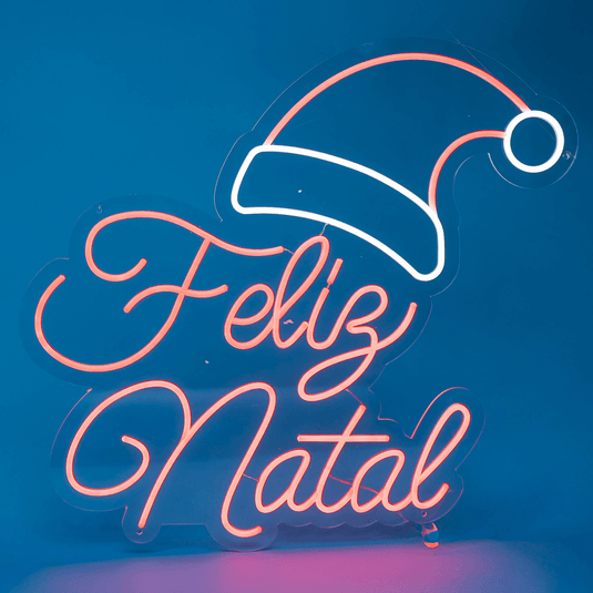 Letreiro Neon Feliz Natal II 73x68cm Led 2.0 - Hause Neon