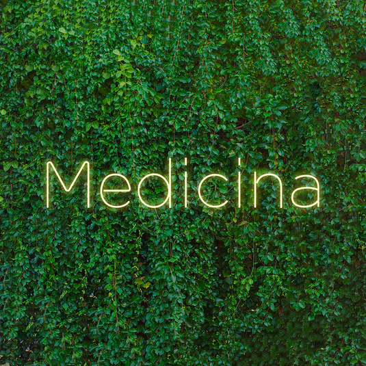 Letreiro Led Neon Medicina 101x23cm