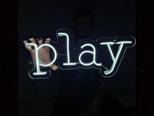 Letreiro Neon Play 45x20cm