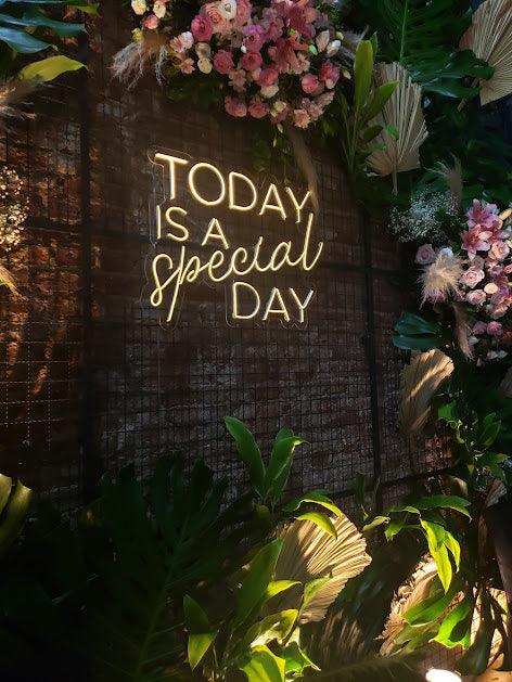 Letreiro Neon Today is a special day 75x55cm - Hause Neon