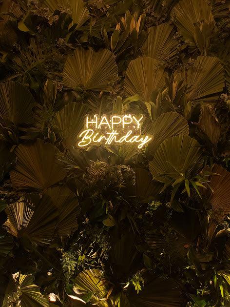 Letreiro Neon Happy Birthday II 70x32cm Led 2.0 - Hause Neon