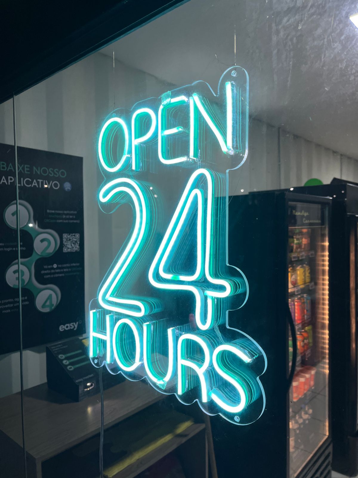 Letreiro Open 24 Hours 30x50cm - Hause Neon