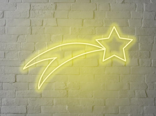 Letreiro Neon Estrela Cadente 50x35cm - Hause Neon