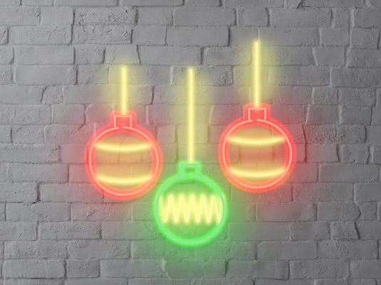 Letreiro Neon Bola de Natal 57x57cm - Hause Neon