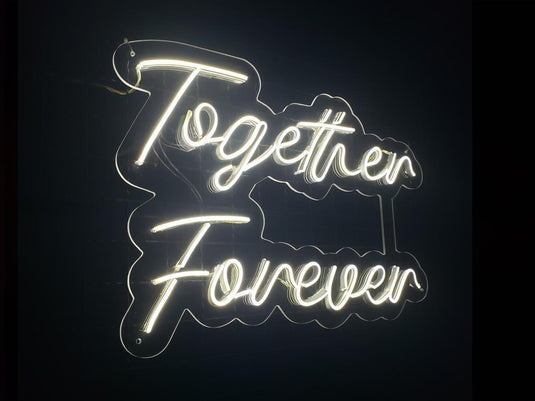 Letreiro Neon Together Forever 65x45cm - Hause Neon