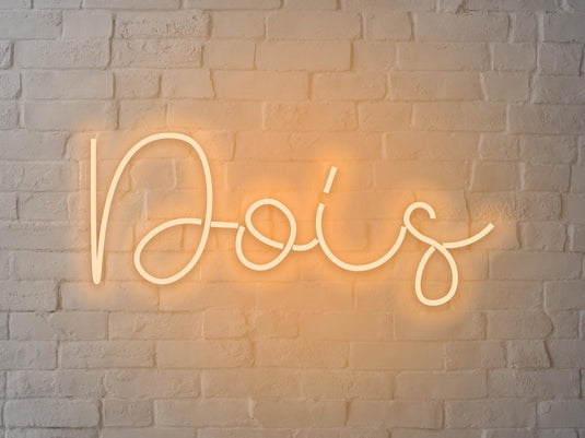 Letreiro Neon Dois 45x20cm - Hause Neon